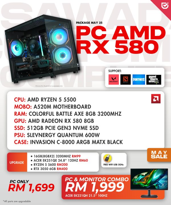 PC AMD RX580
