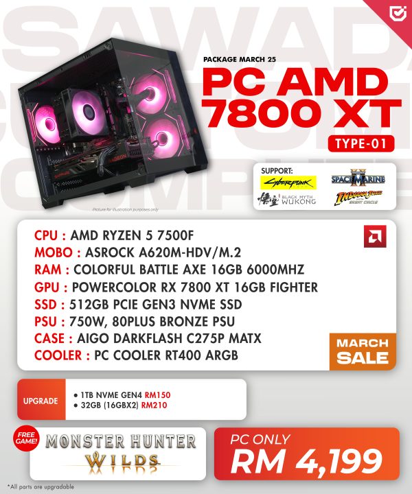 PC AMD 7800 XT (Type-01)