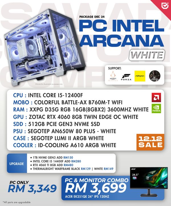 PC Intel Arcana - All White