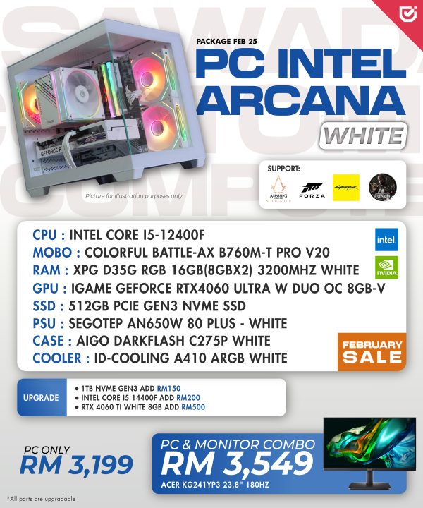 PC Intel Arcana - All White