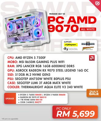 PC AMD 9070 (All White)