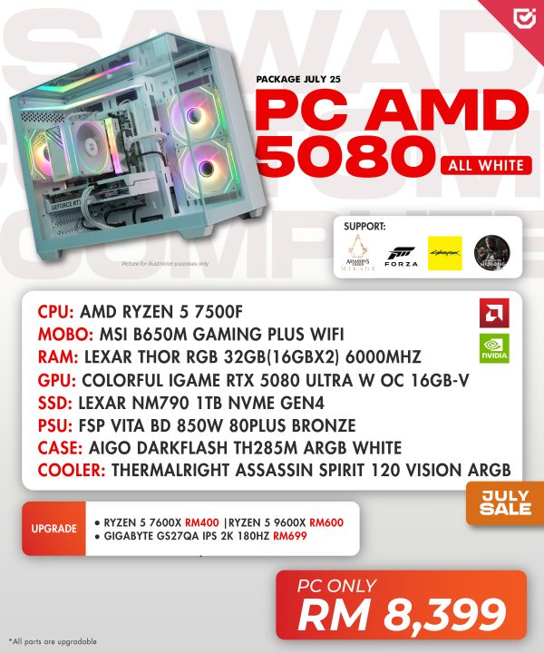 PC AMD 5080 (All White)