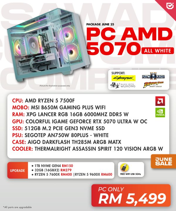 PC AMD 5070 (All White)