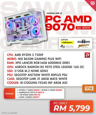 PC AMD 9070 (All White)