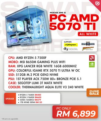 PC AMD 5070 TI (All White)