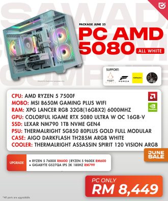 PC AMD 5080 (All White)