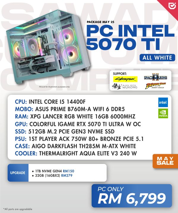 PC Intel 5070 TI ALL WHITE