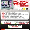 PC AMD 7500F White Malaysia – Ryzen 5 7500F + RTX 5060/5060 Ti Stylish Gaming PC