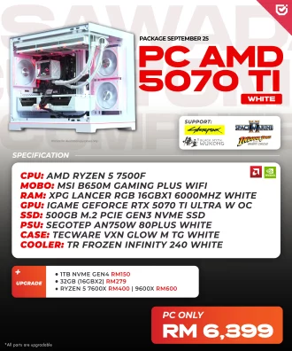 PC AMD 5070 TI WHITE – SEPTEMBER