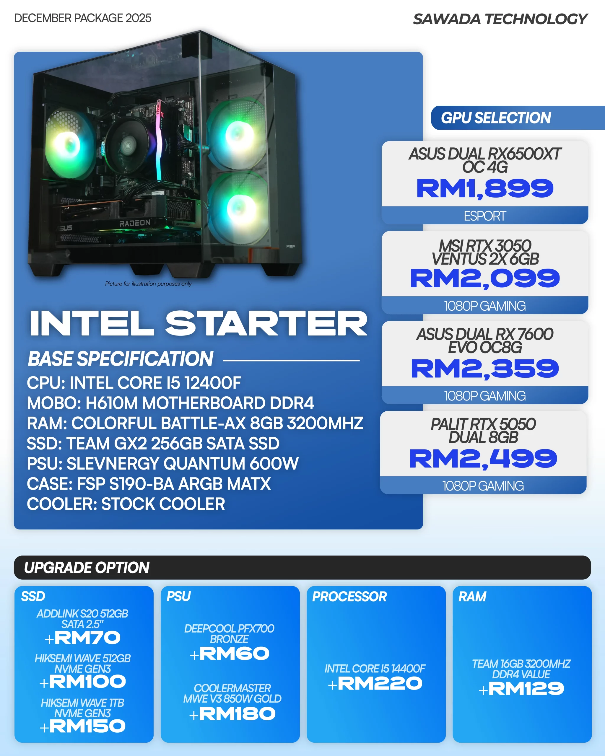 INTEL STARTER - DECEMBER 2026 | Intel i5-12400F Gaming PC