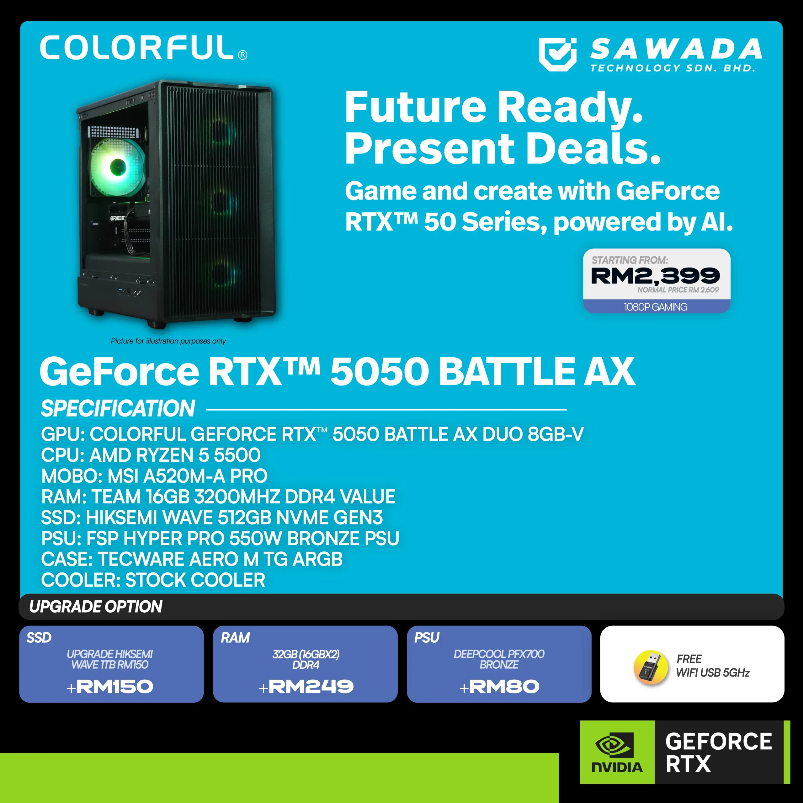 Colorful GeForce RTX 5050 Battle Ax PC - December 2025