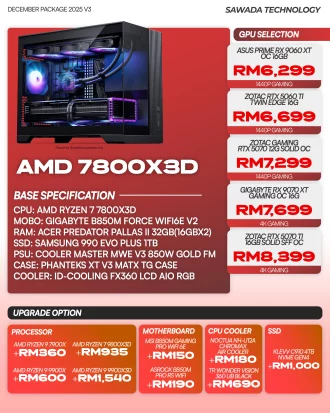 AMD 7800X3D Gaming PC DECEMBER V3
