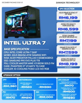 Intel Ultra 7 Gaming PC DECEMBER V3