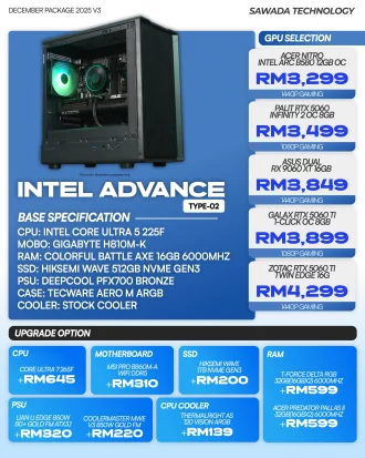 Intel ADVANCE Gaming PC TYPE-02 DECEMBER V3
