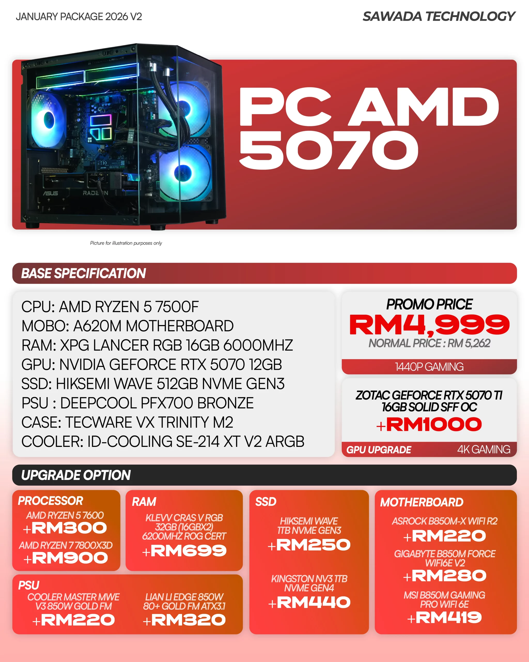 PC AMD 5070 Gaming PC | JAN 2026