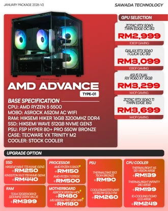 AMD ADVANCE TYPE-01 Gaming PC | JAN 2026