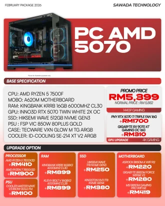 PC AMD 5070 Gaming PC | FEB 2026