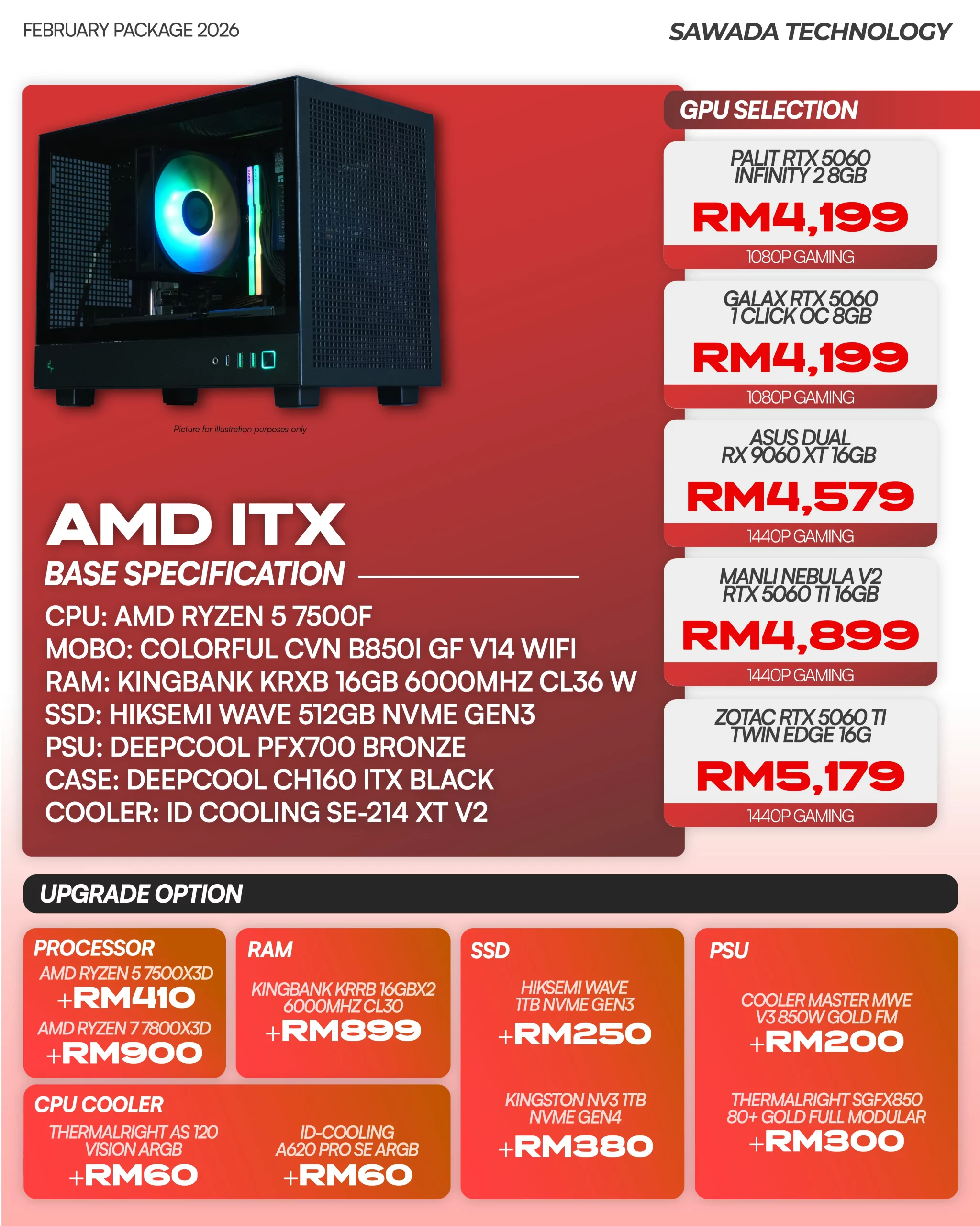 PC AMD ITX Gaming PC | FEB 2026
