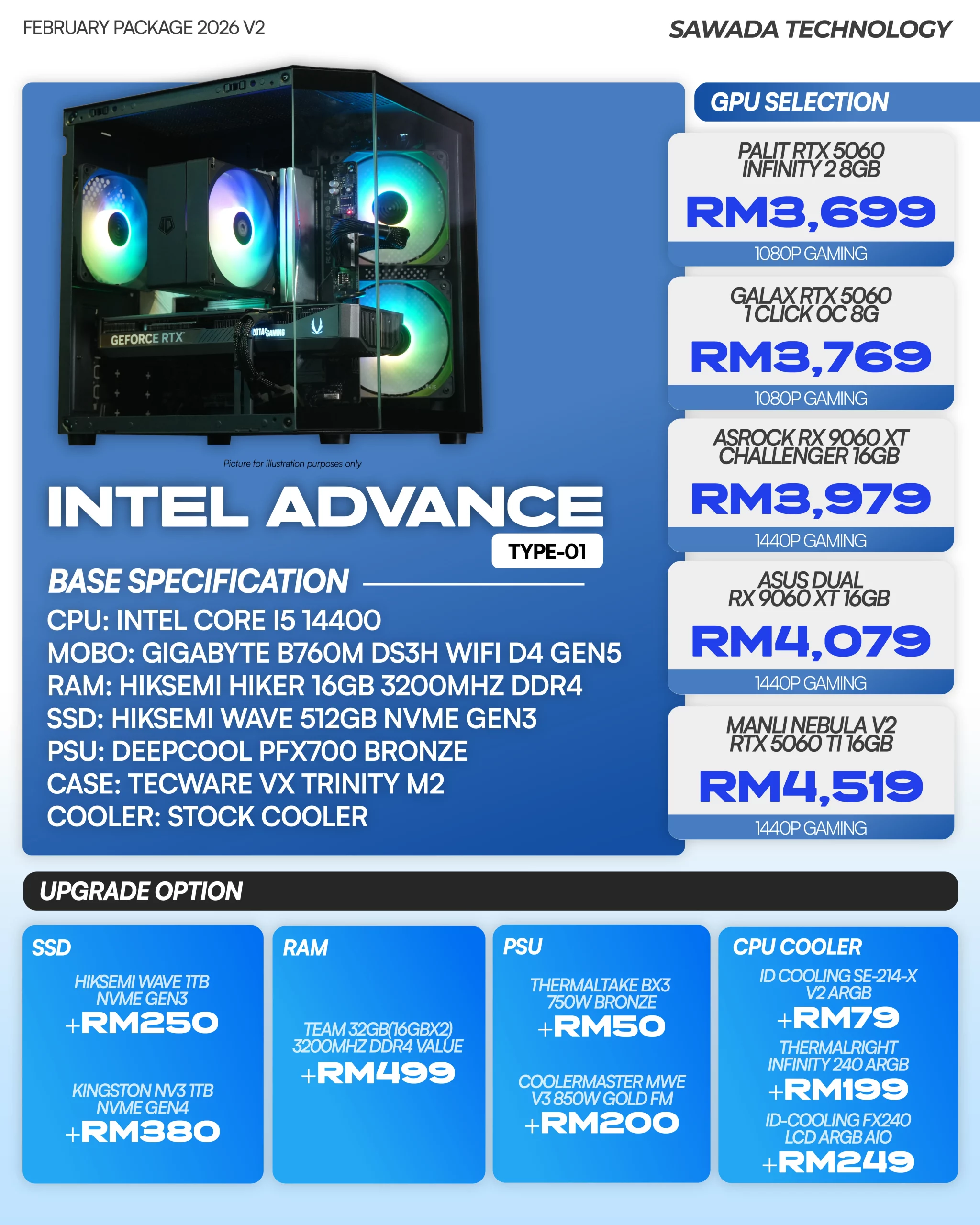 Intel Advance Core i5 14400 Gaming PC TYPE 01 | FEB V2 2026