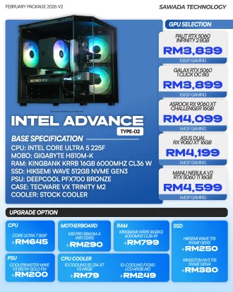 Intel Advance Core Ultra 5 225F Gaming PC TYPE 02 | FEB V2 2026