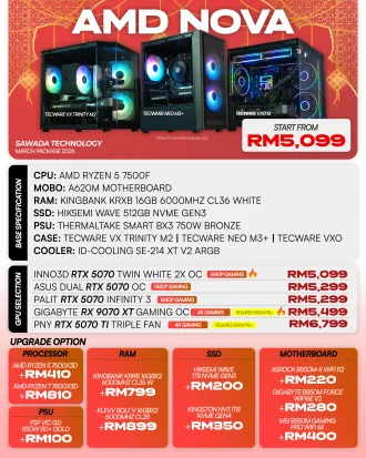 AMD Nova Ryzen 5 7500F Gaming PC | MARCH 2026