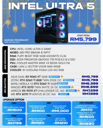 Intel Ultra Core 5 245KF Gaming PC | APRIL 2026