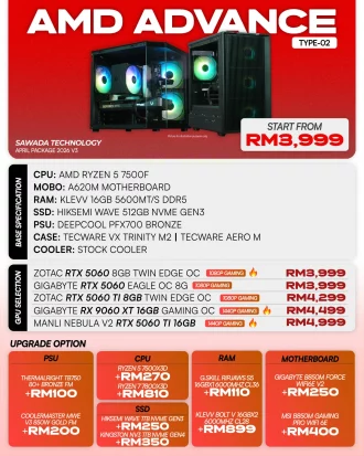 AMD ADVANCE TYPE-02 - APRIL V3 2026 | Ryzen 5 7500F Gaming PC