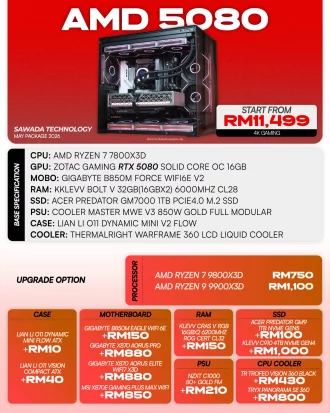 AMD Ryzen 7 7800X3D RTX 5080 Gaming PC | MAY 2026