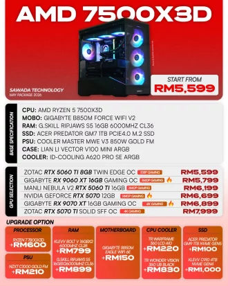 AMD Ryzen 5 7500X3D Gaming PC | MAY 2026