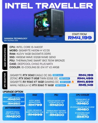 INTEL Traveler Core i5-14400F Gaming PC | MAY 2026
