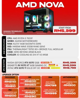 AMD Nova Ryzen 5 7500F Gaming PC | MAY 2026