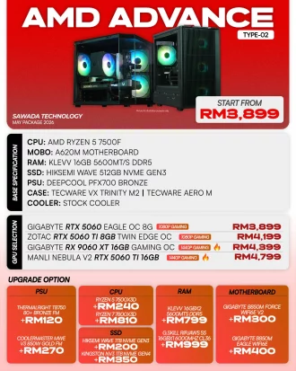 AMD ADVANCE TYPE-02 - MAY 2026 | Ryzen 5 7500F Gaming PC
