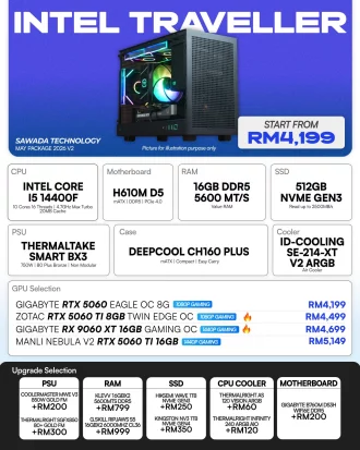 INTEL Traveler Core i5-14400F Gaming PC | MAY V2 2026