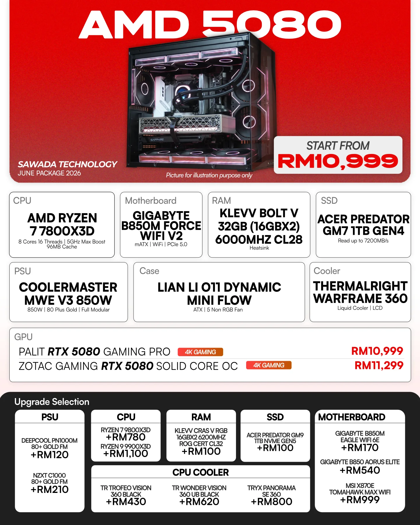 AMD Ryzen 7 7800X3D RTX 5080 Gaming PC | JUNE 2026