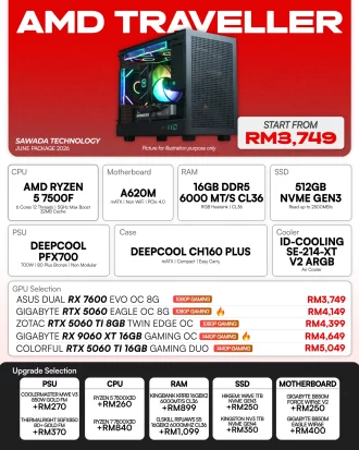AMD Traveler Ryzen 5 7500F Gaming PC | JUNE 2026