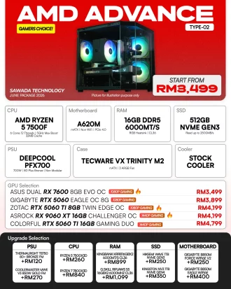 AMD ADVANCE TYPE-02 - JUNE 2026 | Ryzen 5 7500F Gaming PC
