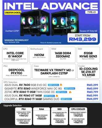 INTEL ADVANCE TYPE-01 - JULY 2026 | i5-14400F Gaming PC