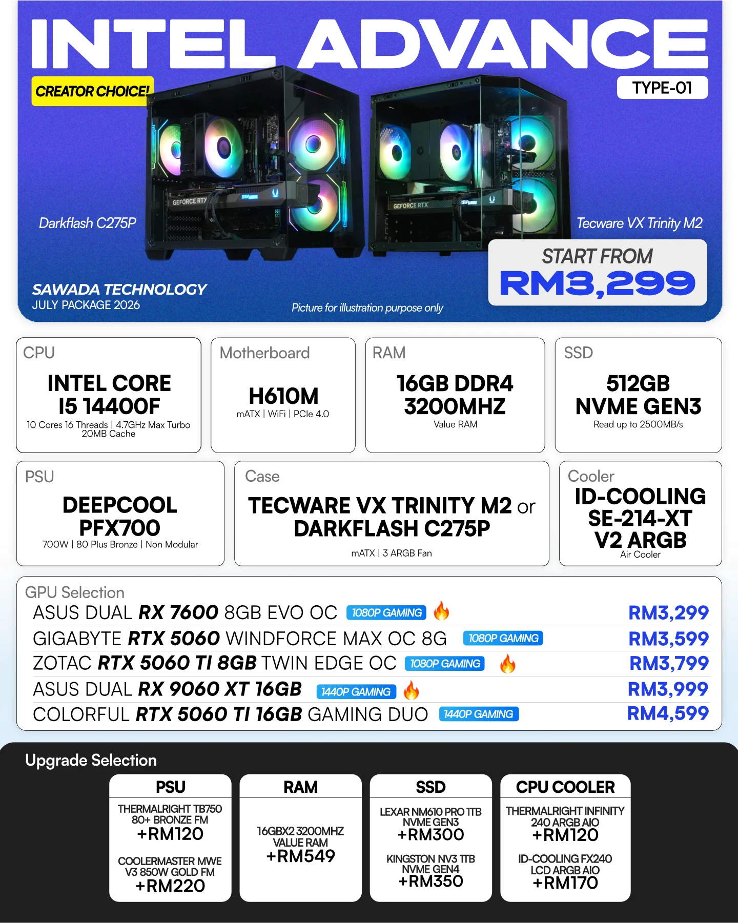 INTEL ADVANCE TYPE-01 - JULY 2026 | i5-14400F Gaming PC